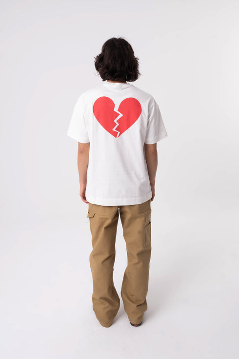 Oversize T-Shirt Broken Heart Off-White